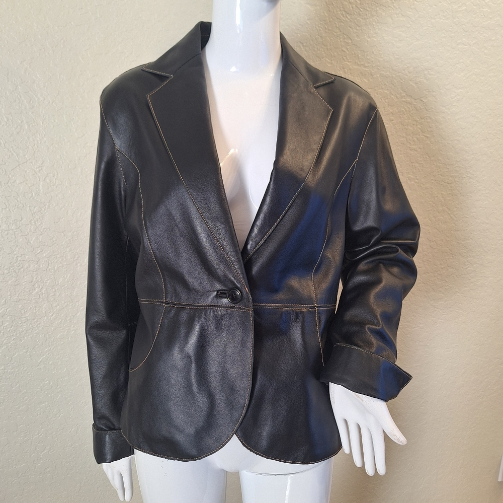 Pamela McCoy Collection Super soft Leather Jacket
